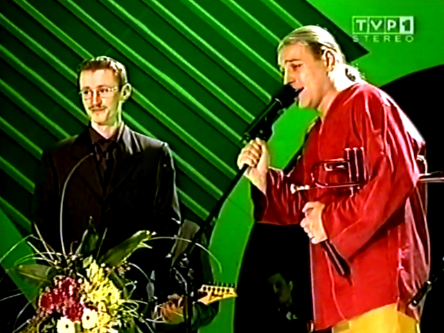 Adam Małysz na gali Wiktory 2001 (TVP)